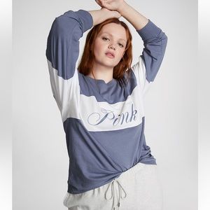 Pink VS oversized long sleeve tee